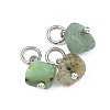 15Pcs Natural & Synthetic Gemstone Pendants PALLOY-JF05357-02-2