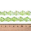 Electroplate Transparent Glass Beads Strands EGLA-N020-03C-4