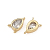 SHEGRACE Brass Pave Clear Cubic Zirconia Teardrop Chandelier Component Links XGRQ2O339-428G-2