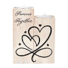 Memorial Series Wooden Candle Holder and Candles Set AJEW-SD0001-15H-1