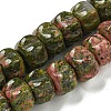 Natural Unakite Beads Strands G-G142-A09-01-2