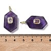 Natural Mixed Stone Faceted Pendants G-F819-01G-4