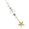 304 Stainless Steel Starfish Sea Horse Hanging Suncatchers HJEW-JM05039-2