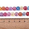 Crackle Transparent Glass Beads Strands GLAA-Q108-02A-17-4