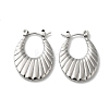 304 Stainless Steel Thick Hoop Earrings for Women EJEW-Z026-25P-1