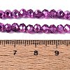 Transparent Electroplate Glass Beads Strands EGLA-Q131-01A-07-4