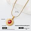 304 Stainless Steel Enamel Evil Eye Pendant Necklaces for Men Women AL3991-4-1