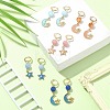 Natural Mixed Gemstone Dangle Leverback Earrings EJEW-JE05339-4