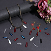 100Pcs 5 Colors Baking Paint Transparent Glass Pendants FIND-SC0023-47B-4