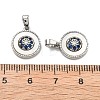 Brass Micro Pave Cubic Zirconia Charms KK-B129-16P-3