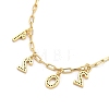 Brass Micro Pave Clear Cubic Zirconia Pendant Necklaces NJEW-JN03021-3
