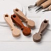 4 Colors Unfinished Wood Blank Spoon DIY-E026-03-4