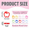 40Pcs Opaque Acrylic Beads SACR-TADJ0001-02-3