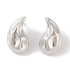 Teardrop Brass Stud Earrings for Women EJEW-Q772-03B-P-1