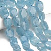 Natural Aquamarine Graduated  Beads Strands G-B178-H01-01-1