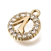 UV Plating Alloy Crystal Rhinestone Charms RB-CBAD37D-28G-2