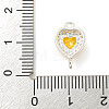 Brass Pave Cubic Zirconia Connector Charms KK-Z072-06S-05-3