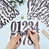 12 Sheets 3 Styles PVC Letter Number Adhesive Decorative Stickers DIY-CP0008-59A-3