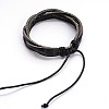 Adjustable Twine Style Leather Cord Bracelets BJEW-F173-09A-2
