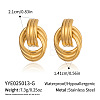 Fashion 304 Stainless Steel Knot Stud Earrings LS-FJ5569-1-2