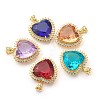 Transparent Faceted Glass Pendants ZIRC-I050-02G-1