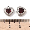 304 Stainless Steel Micro Pave Cubic Zirconia Charms STAS-S131-17P-03-3