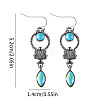 Alloy Synthetic Turquoise Dangle Earrings FS-WGD578F-01-5