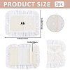 Polyester Lace Book Covers OFST-WH0002-59D-2