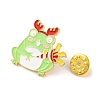 Christmas Frog with Deer Antle Alloy Enamel Pins for Backpack Clothes JEWB-A024-01E-3