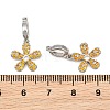 Brass Micro Pave Cubic Zirconia Pendants CU-CBAA6E8-14P-02-3