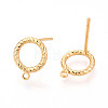 Brass Stud Earring Findings MAK-T011-13G-2