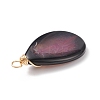 Natural Crackle Agate Pendants PALLOY-JF01867-02-4