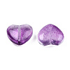 Transparent Spray Painted Glass Beads GLAA-N035-030-C06-3