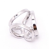 Alloy Rhinestone Women Lady Girls Fashion Scarf Ring Buckle JEWB-WH0011-14P-RS-2
