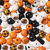 116Pcs Painted Natural Wood Beads WOOD-BY0001-04-2