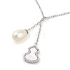 925 Sterling Silver with Shell Necklaces STER-Z009-17P-2
