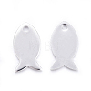 Stainless Steel Fish Charms STAS-M037-08S-2