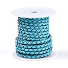 Hollow Braided Cowhide Leather Cord NWIR-ZX002-01A-1