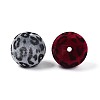 Flocking Opaque Acrylic Beads OACR-T030-02M-2