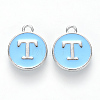 Platinum Plated Alloy Enamel Charms ENAM-S118-04T-P-1