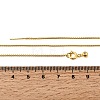 1.2MM Brass Box Chain Asjustable Slider Necklaces NJEW-C116-01G-5