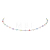 Acrylic and Glass Round Bead Necklaces NJEW-JN04876-1