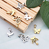 Fashewelry 8Pcs 8 Style 304 Stainless Steel Charms STAS-FW0001-16-4