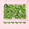 100Pcs Spray Painted Transparent Glass Beads GLAA-FS0002-04-6