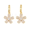 Brass Micro Pave Cubic Zirconia Pendants CU-CBAA6E8-14G-05-1