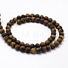 Frosted Natural Tiger Eye Beads Strands X-G-F364-18-6mm-2
