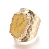 Natural Druzy Agate Cuff Rings RJEW-E159-02G-2