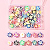 60Pcs 15 Colors Handmade Polymer Clay 3D Flower Plumeria Beads CLAY-FS0001-39-7
