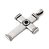 304 Stainless Steel Rhinestone Pendants STAS-A130-10AS-2