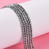 Non-Magnetic Synthetic Hematite Beads Strands X-G-G093-3mm-3